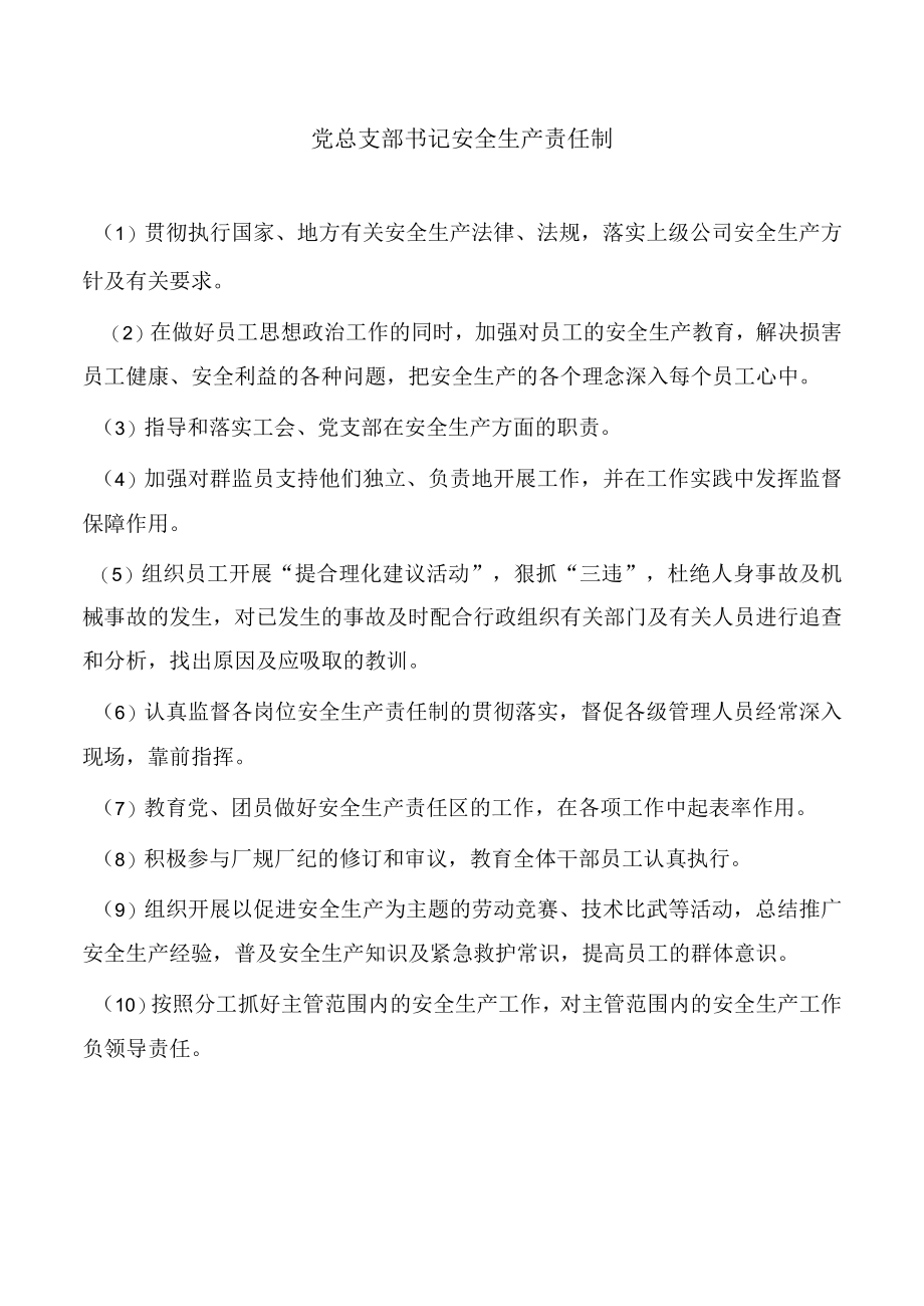 党总支部书记安全生产责任制.docx_第1页