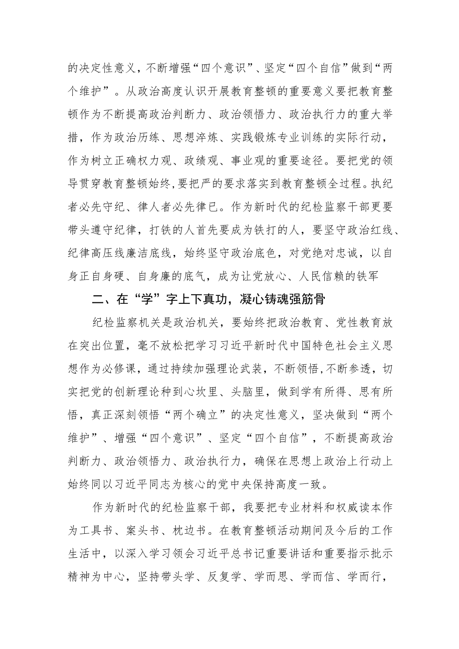 2023年纪检监察干部队伍教育整顿心得体会、研讨文章.docx_第2页