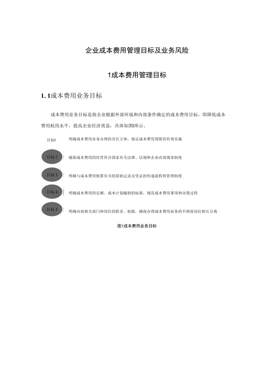 企业成本费用管理目标及业务风险.docx_第1页