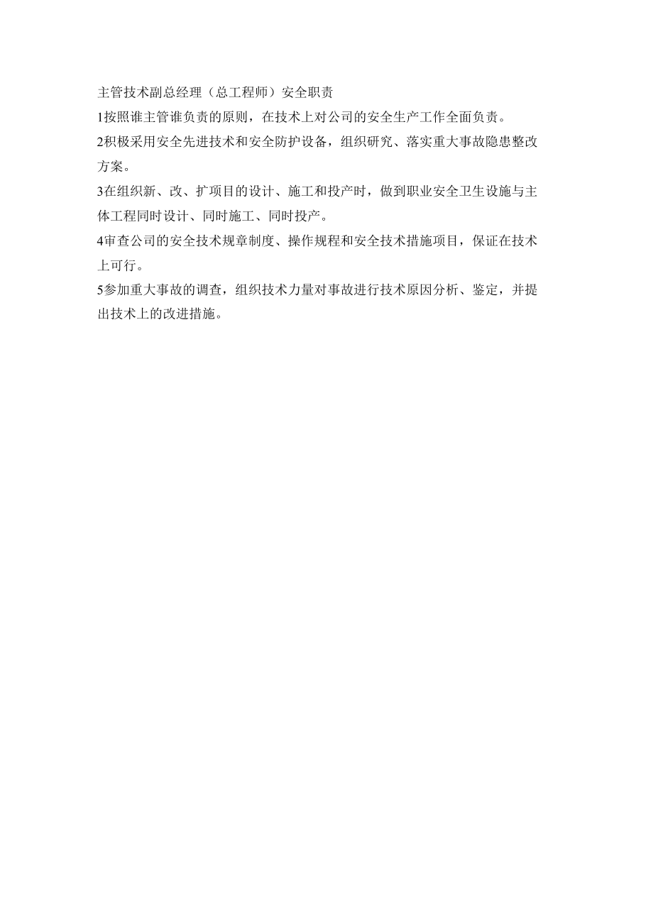 主管技术副总经理（总工程师）安全职责.docx_第1页