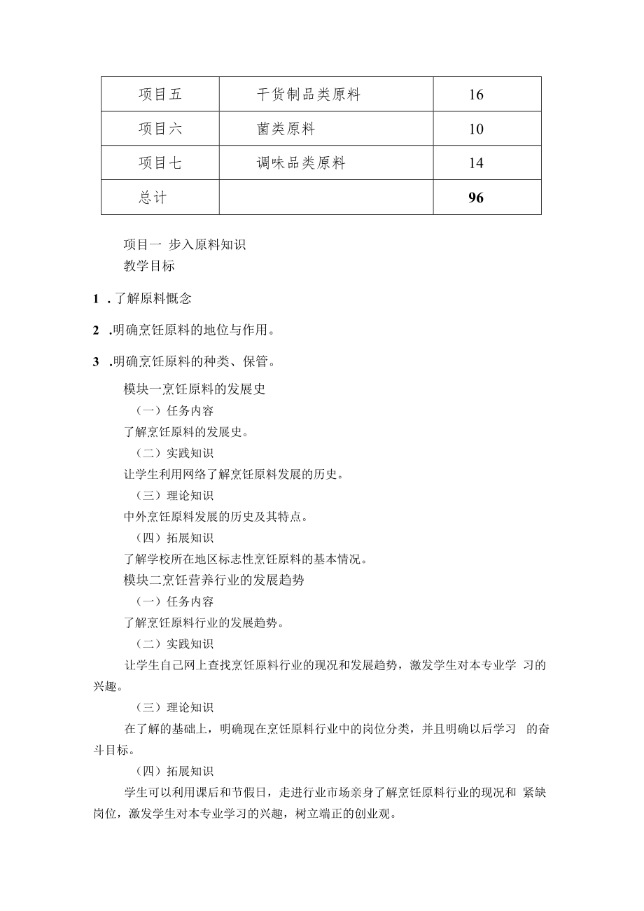 三年制职业学校《烹饪原料知识》课程标准.docx_第2页