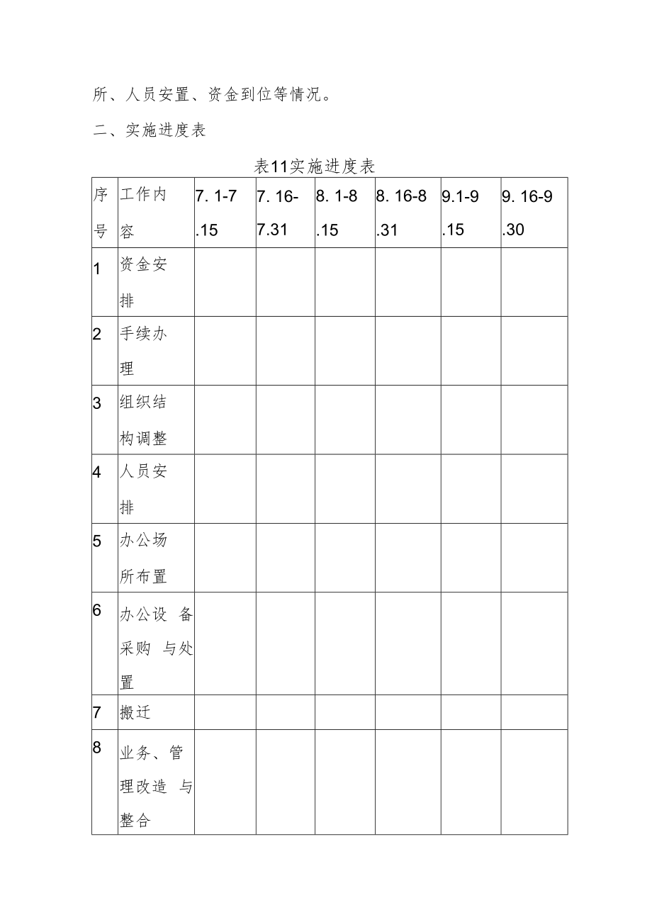 一公院公路养护科技公司重组重组实施进度安排方案.docx_第3页