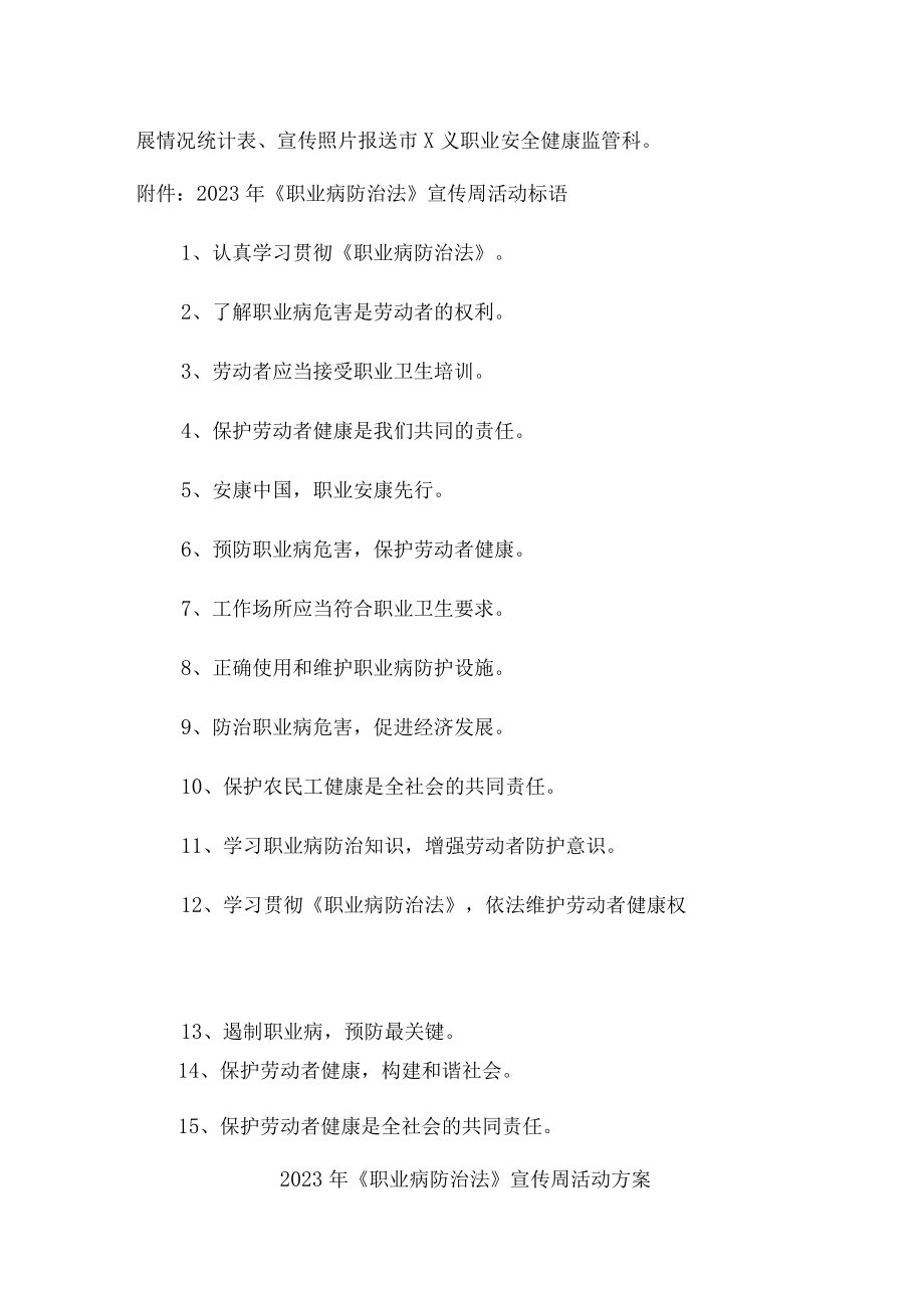 2023年化工企业开展职业健康宣传周活动工作方案 （4份）.docx_第2页