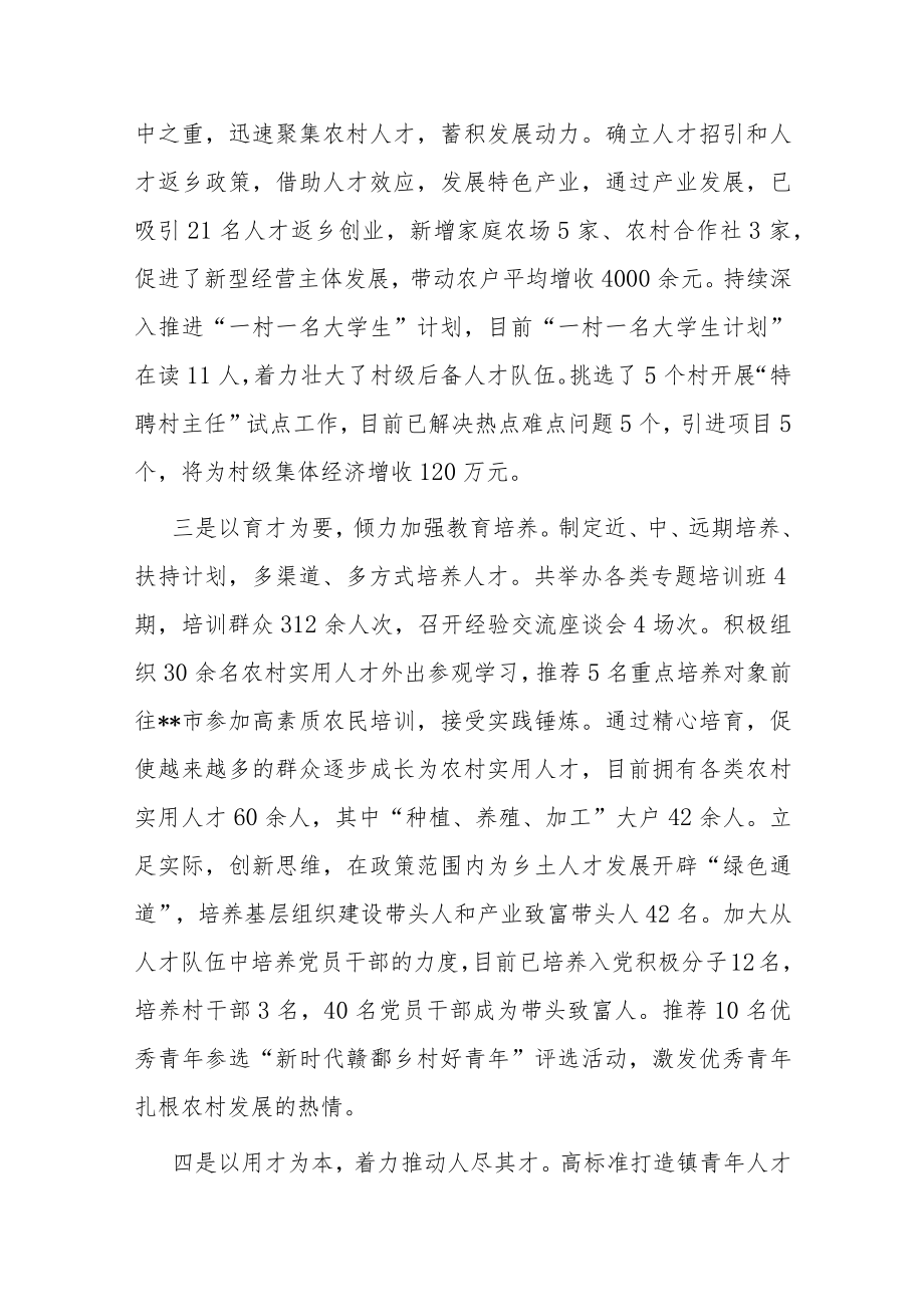 乡镇党委书记抓人才工作述职报告.docx_第2页