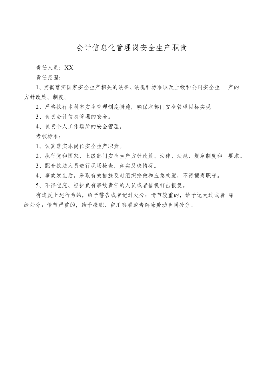 会计信息化管理岗安全生产职责.docx_第1页