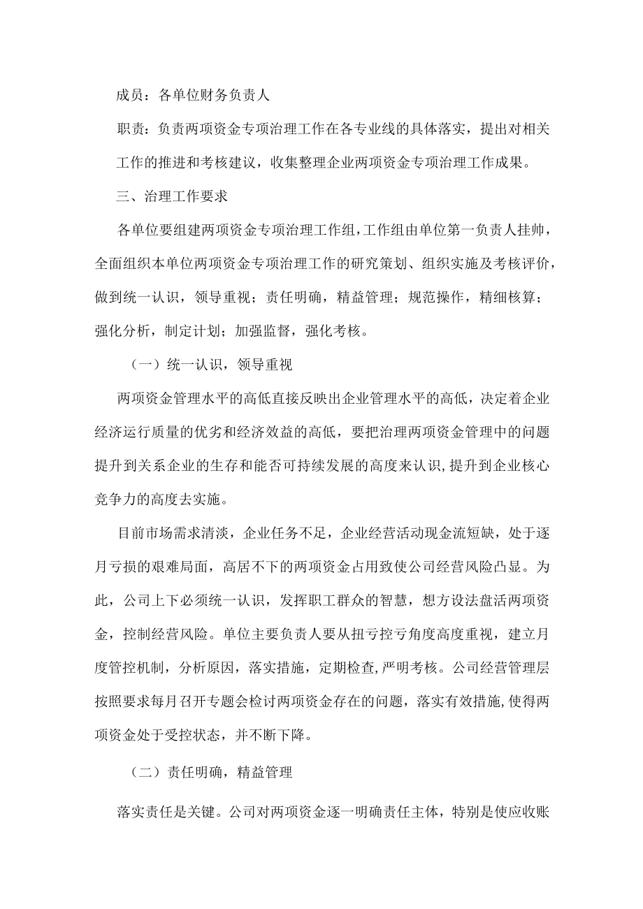 两项资金占用专项治理工作方案.docx_第2页