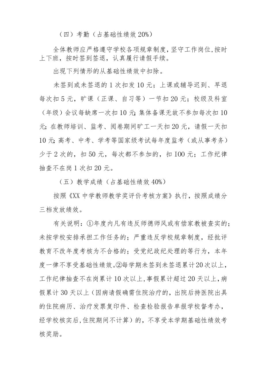 中学教师绩效工资考核办法.docx_第3页