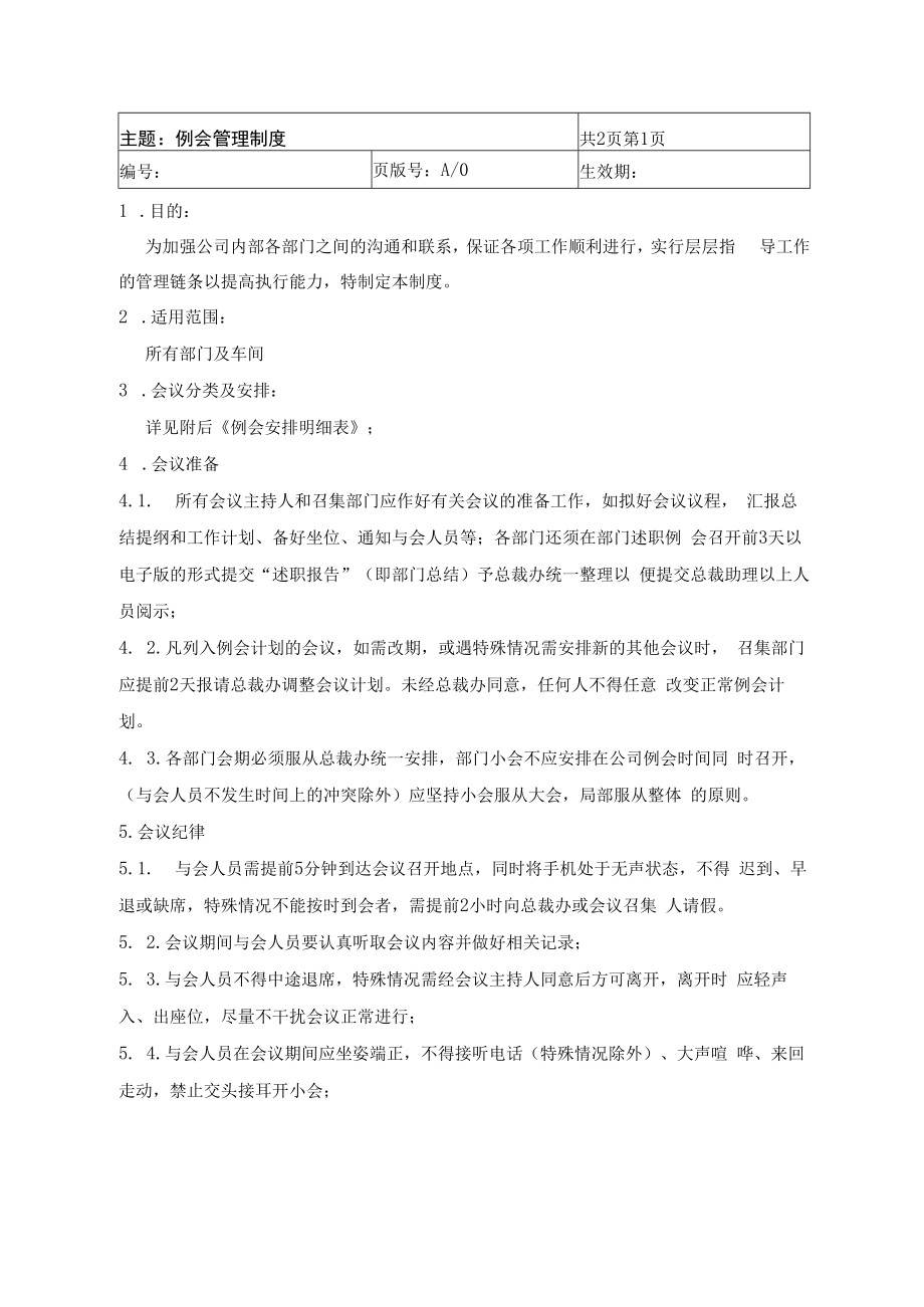 例会管理制度(附表单4份).docx_第1页