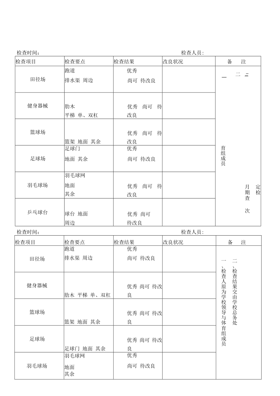 体育器材定期检查维修记录表格.docx_第2页