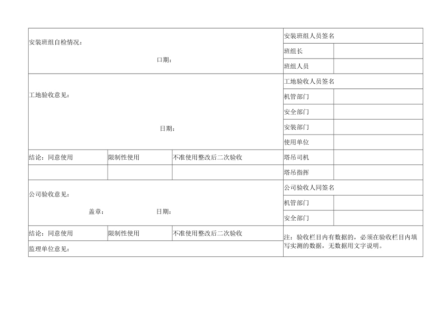 下回转塔式起重机安装验收单.docx_第2页