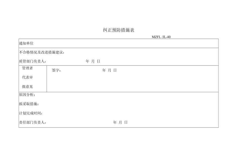 三体系认证纠正预防措施表.docx_第1页