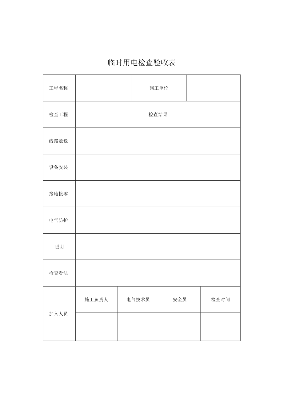 临时用电检查验收表.docx_第1页