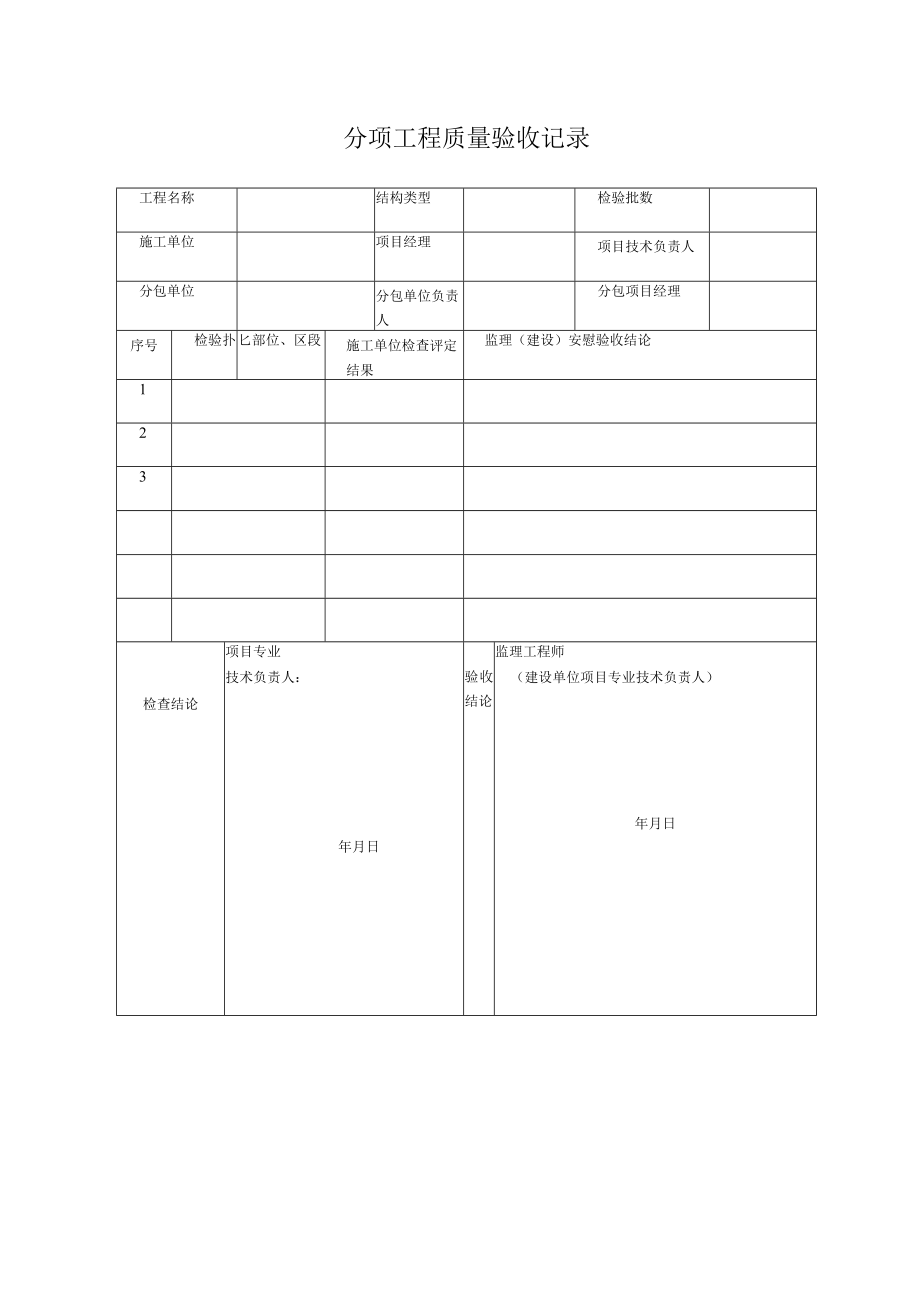 分项工程质量验收记录.docx_第1页