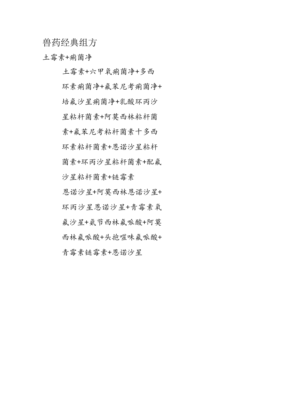 兽药经典组方范文.docx_第1页