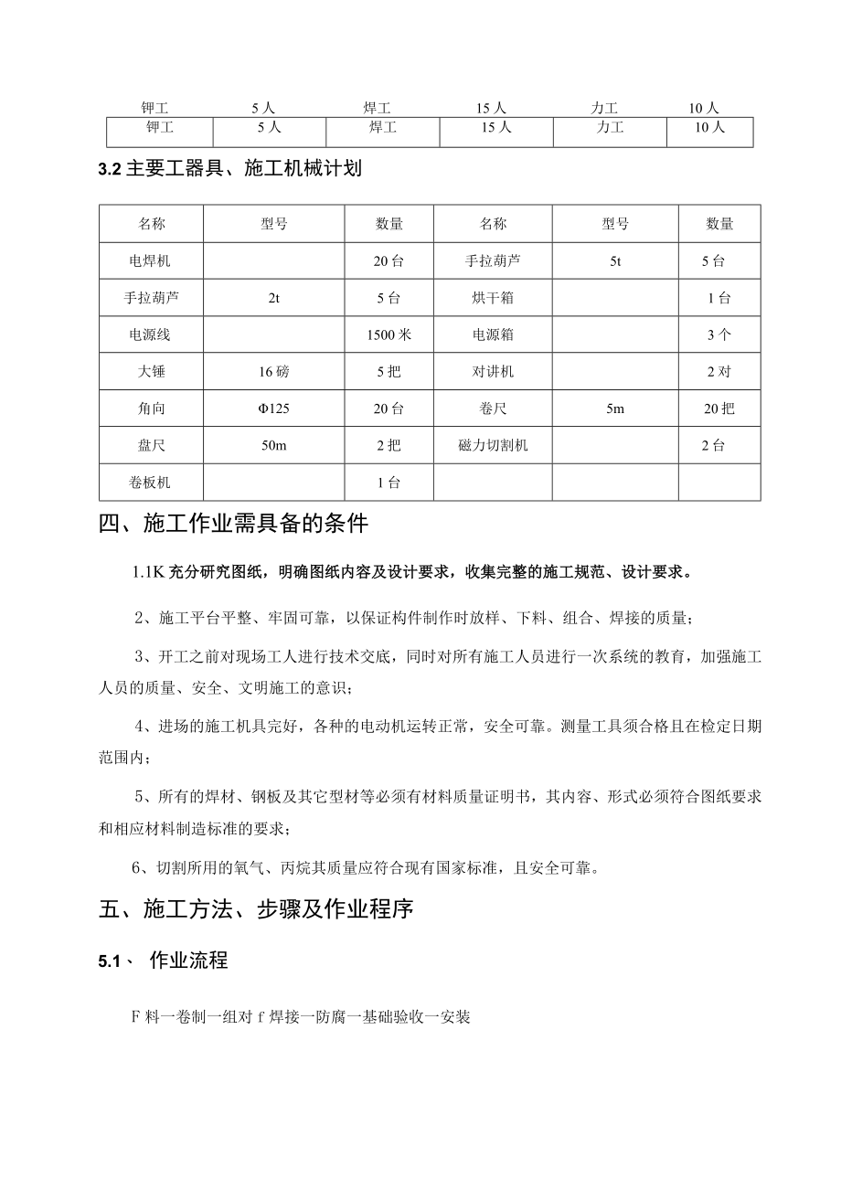 垃圾电站非标设备制作安装施工方案.docx_第3页