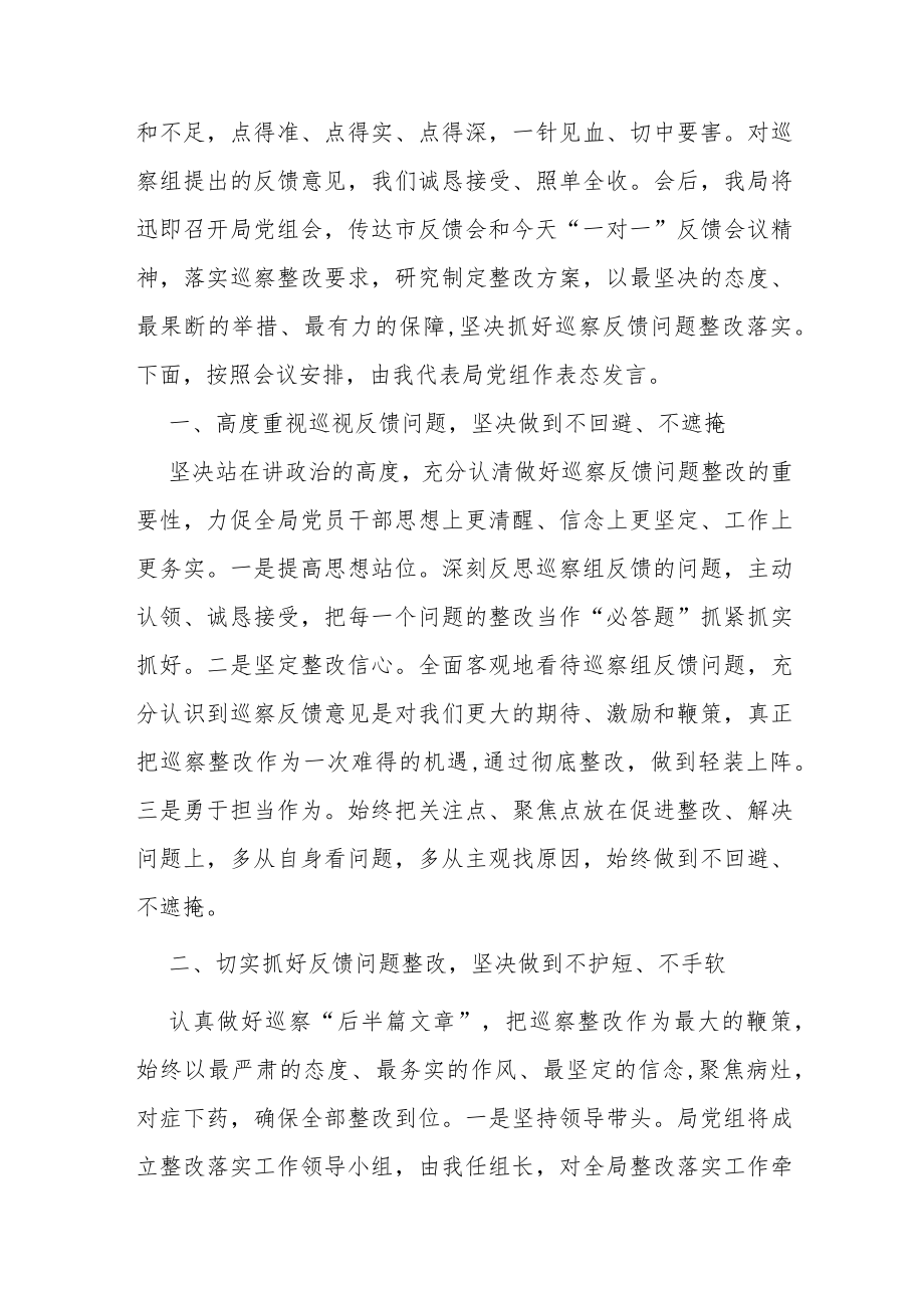 在市委巡察组巡察意见专题反馈会上的表态发言.docx_第2页