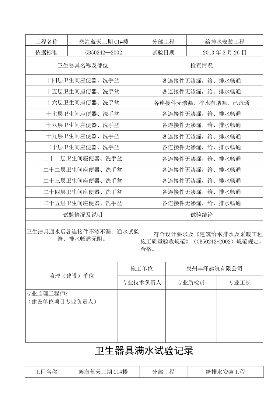 卫生器具满(通)水试验记录（3）.docx_第2页