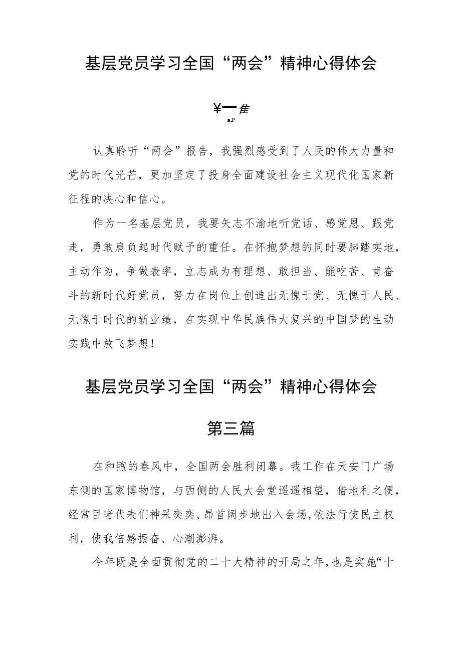 基层党员学习全国“两会”精神心得体会七篇.docx_第2页