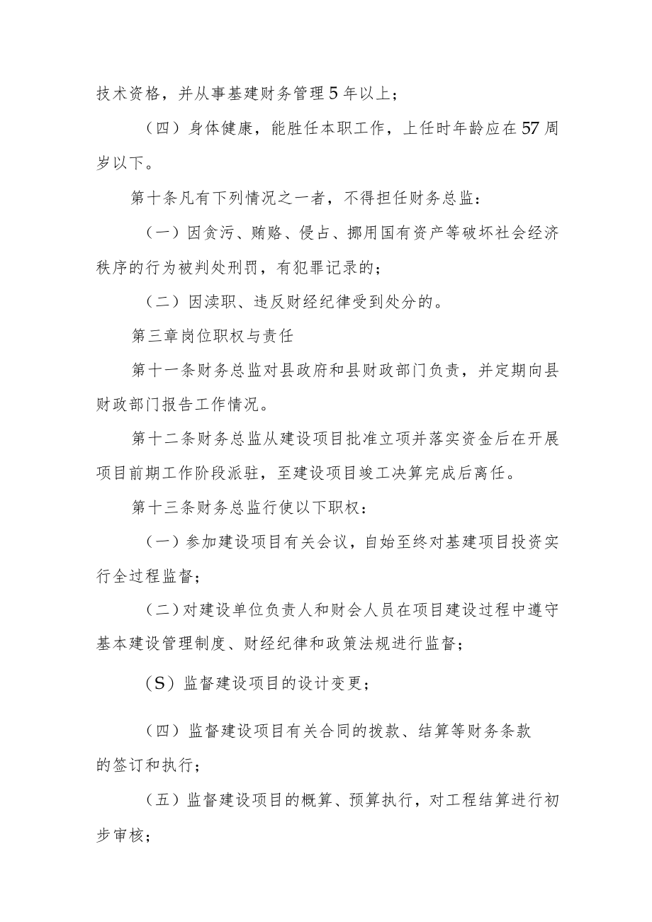 县级财政性资金投资基本建设重点项目财务总监管理办法.docx_第3页