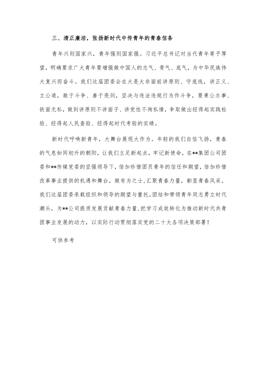 公司新任职团委书记表态发言稿供借鉴.docx_第3页