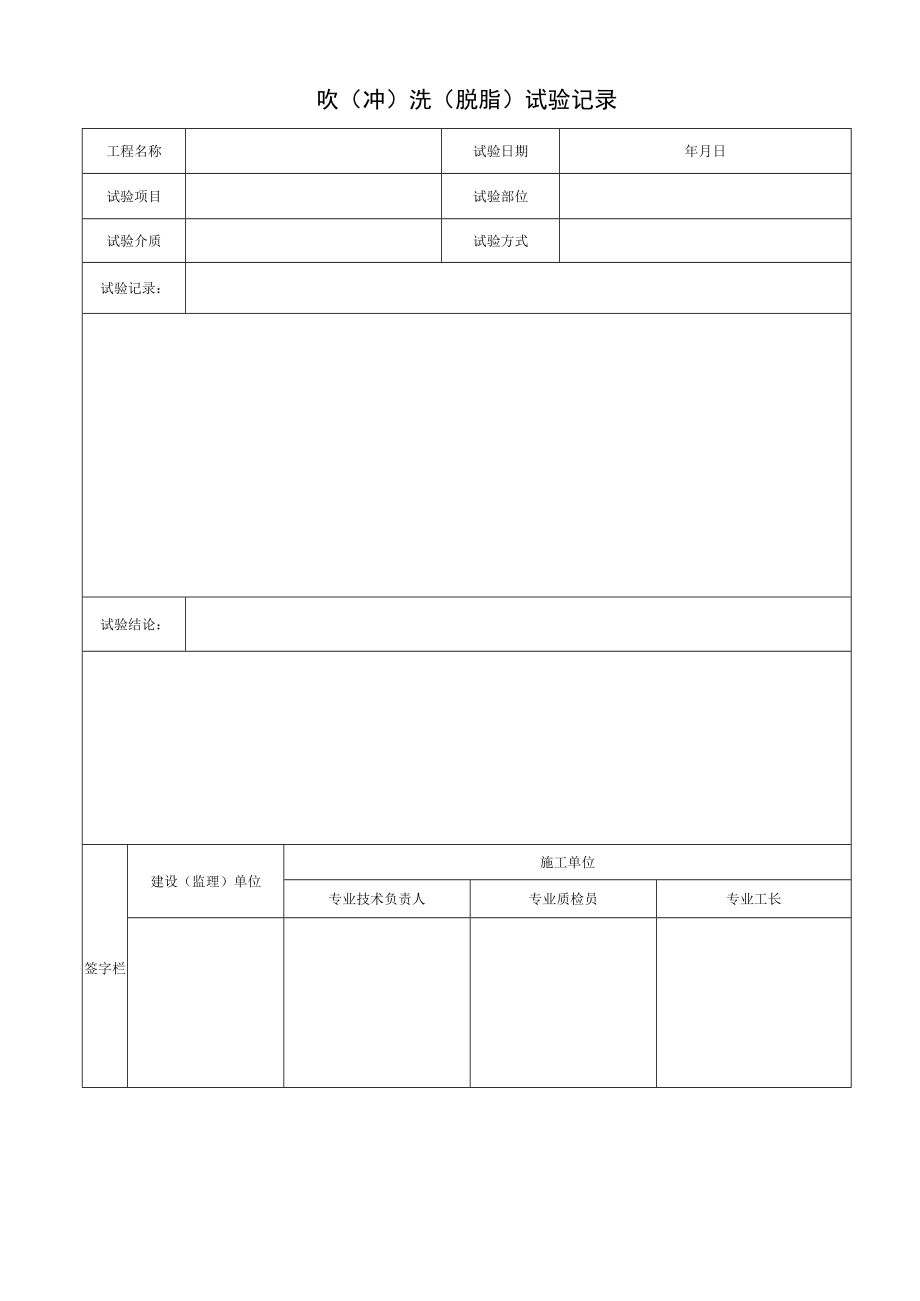 吹（冲）洗（脱脂）试验记录.docx_第1页