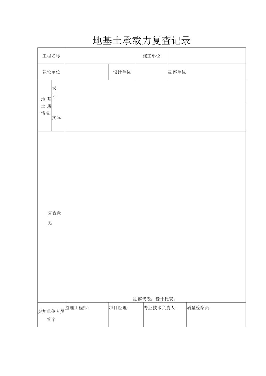 地基土承载力复查记录.docx_第1页