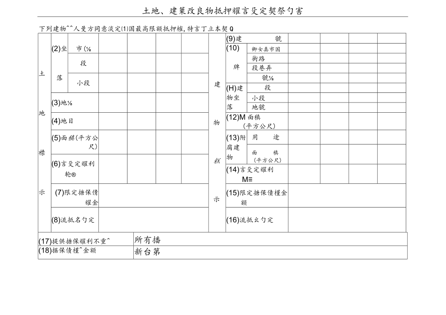 土地建築改良物抵押權設定契約書1101224doc.docx_第1页