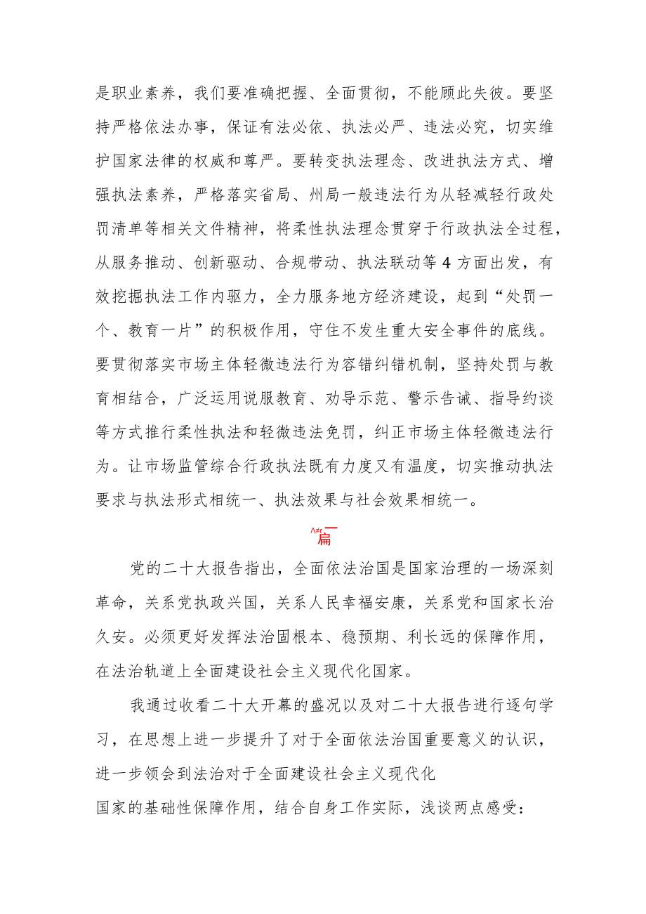 市场监督局干部学习贯彻党的二十大精神心得体会三篇.docx_第3页