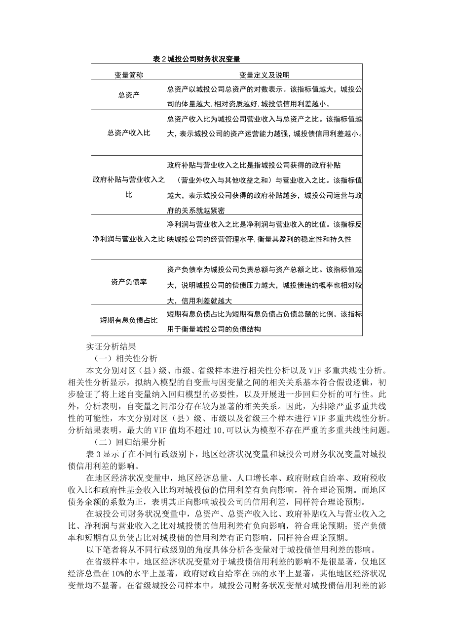 城投债信用利差影响因素分析 附城投债发行信用利差的影响因素分析.docx_第3页