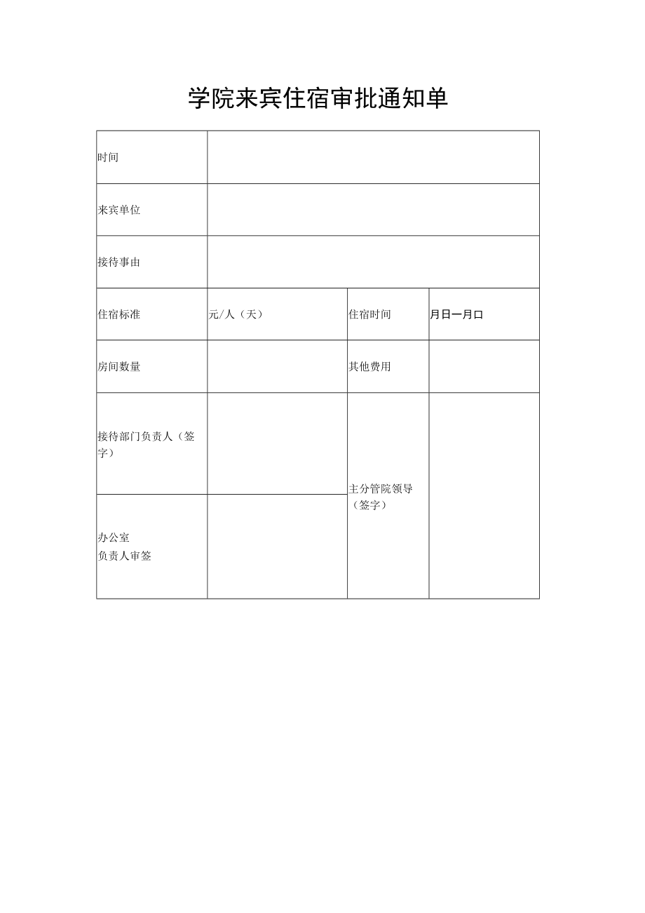 学院来宾住宿审批通知单.docx_第1页