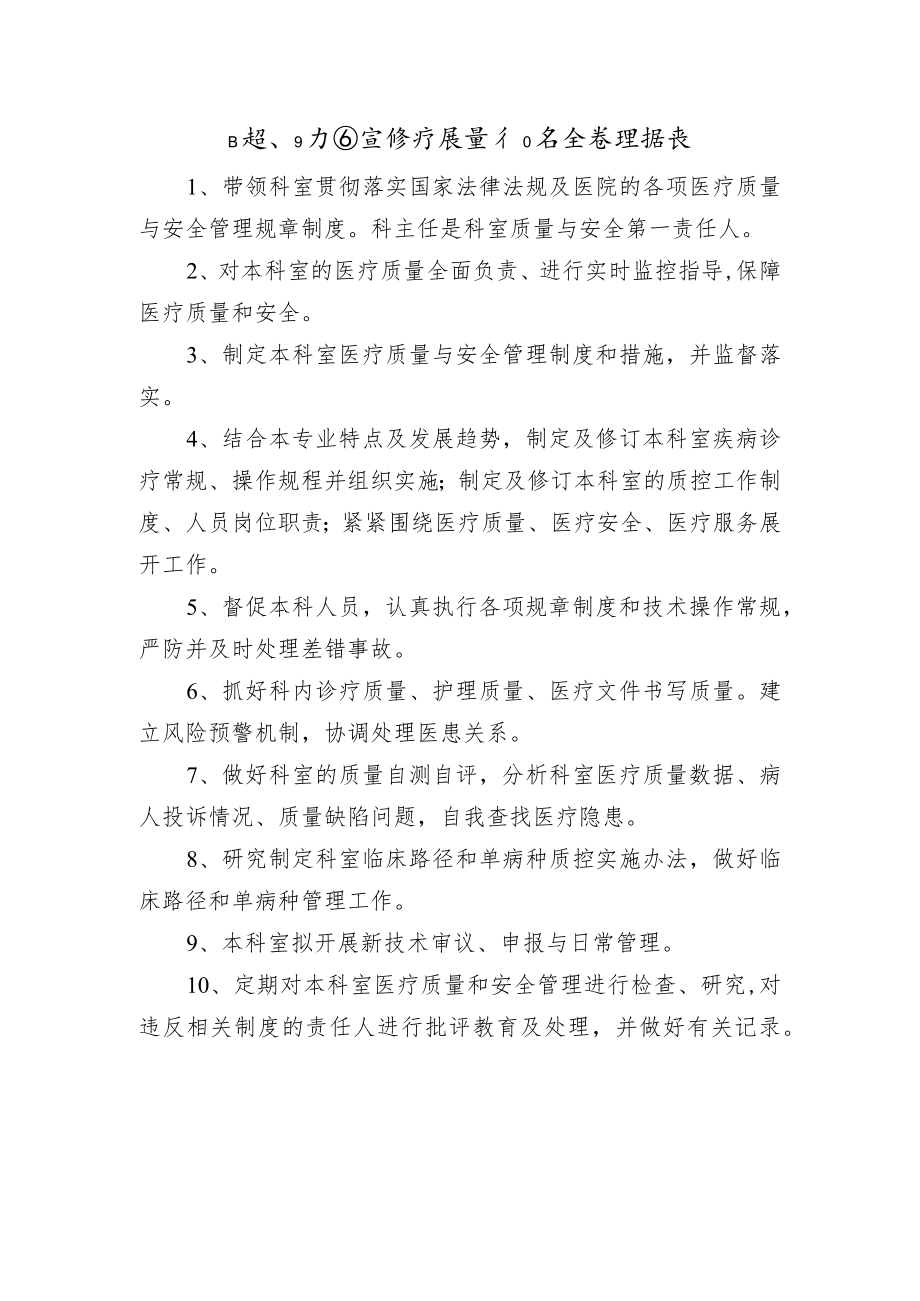 医疗质量和安全管理小组职责.docx_第1页