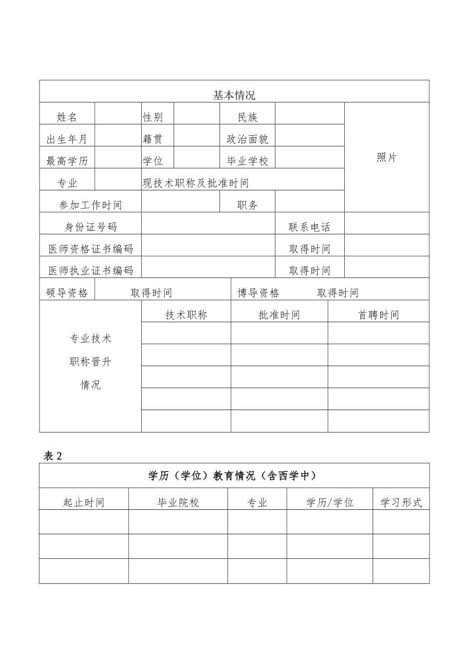 卫生专业技术人员档案表(最全).docx_第3页