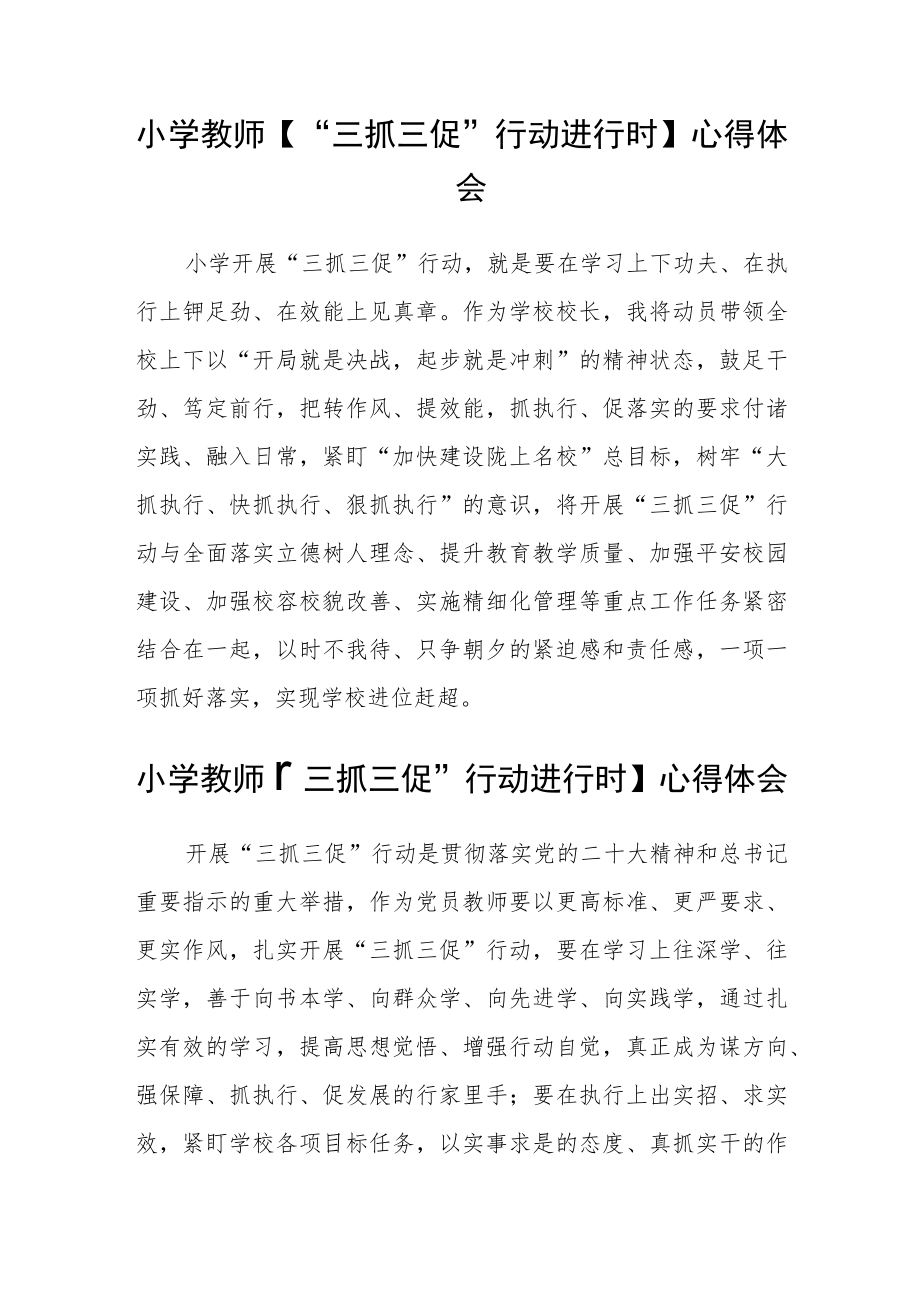 基层党员教师【“三抓三促”行动进行时】心得体会(精选三篇).docx_第2页