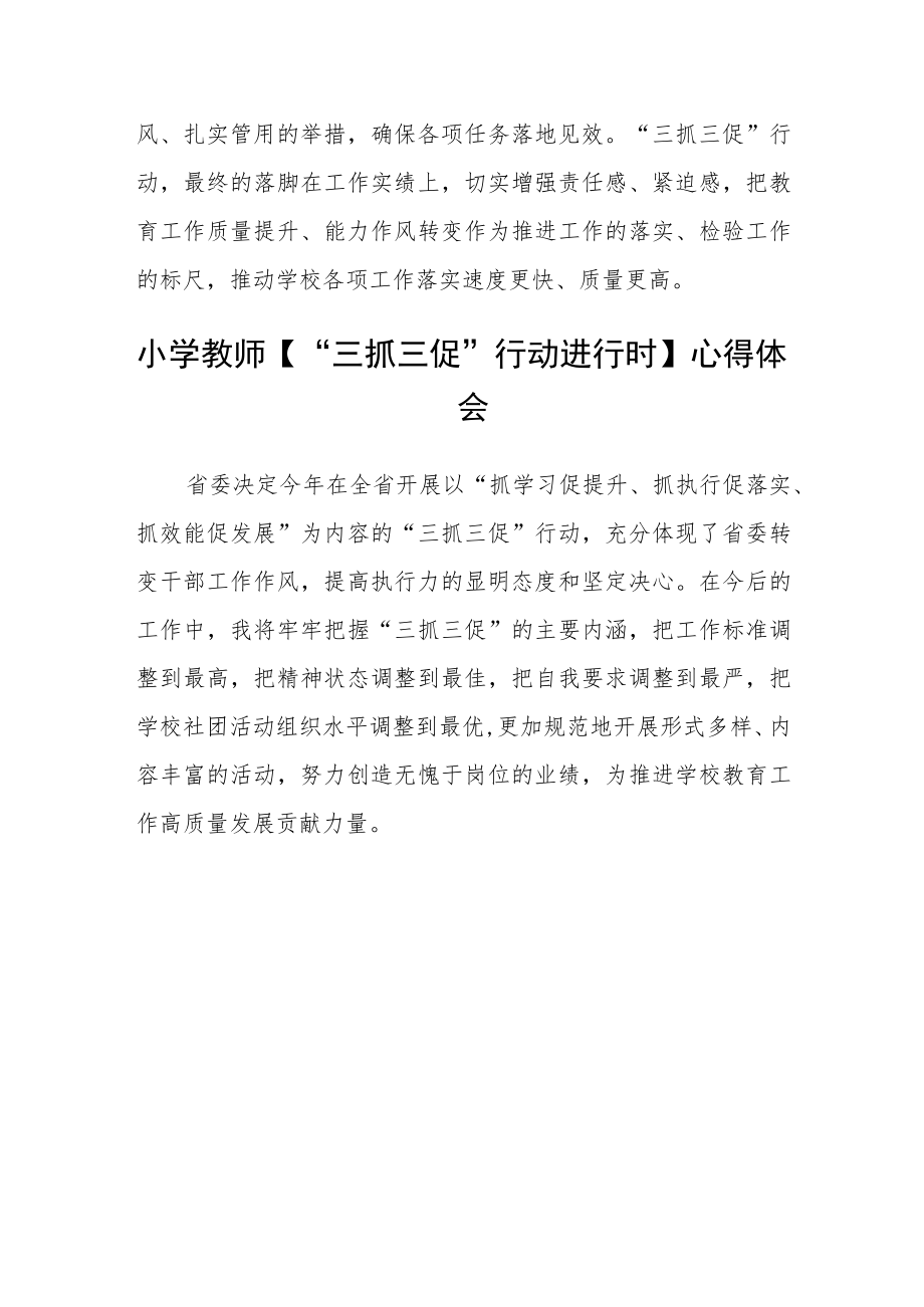 基层党员教师【“三抓三促”行动进行时】心得体会(精选三篇).docx_第3页