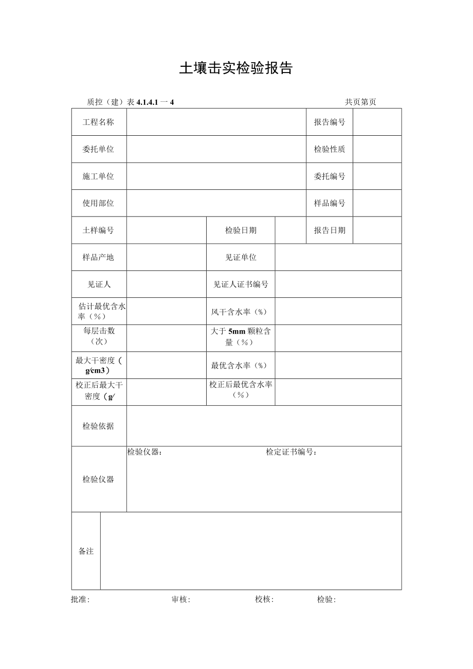 土壤击实检验报告.docx_第1页