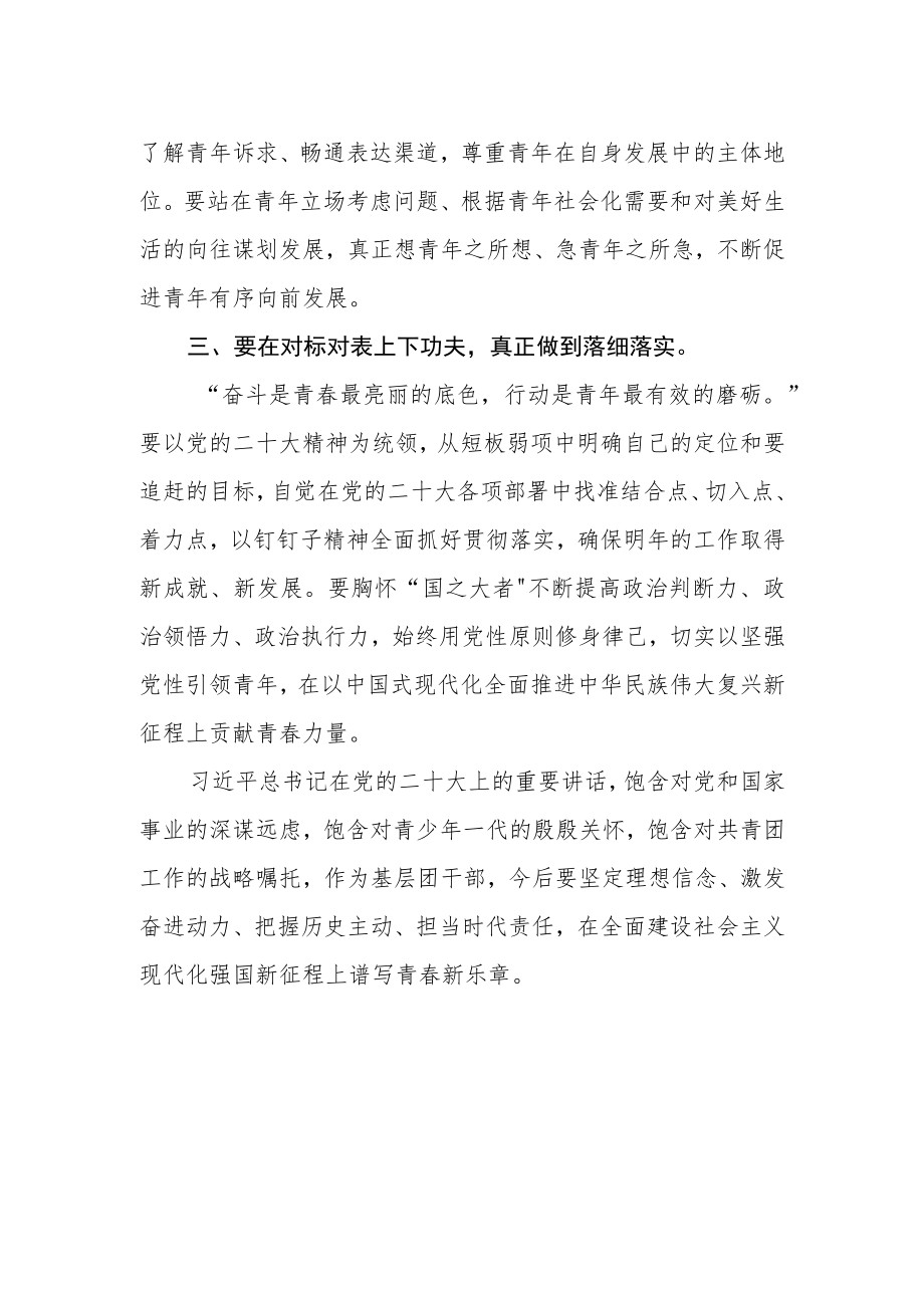 基层团干部学习党的二十大精神感悟.docx_第2页