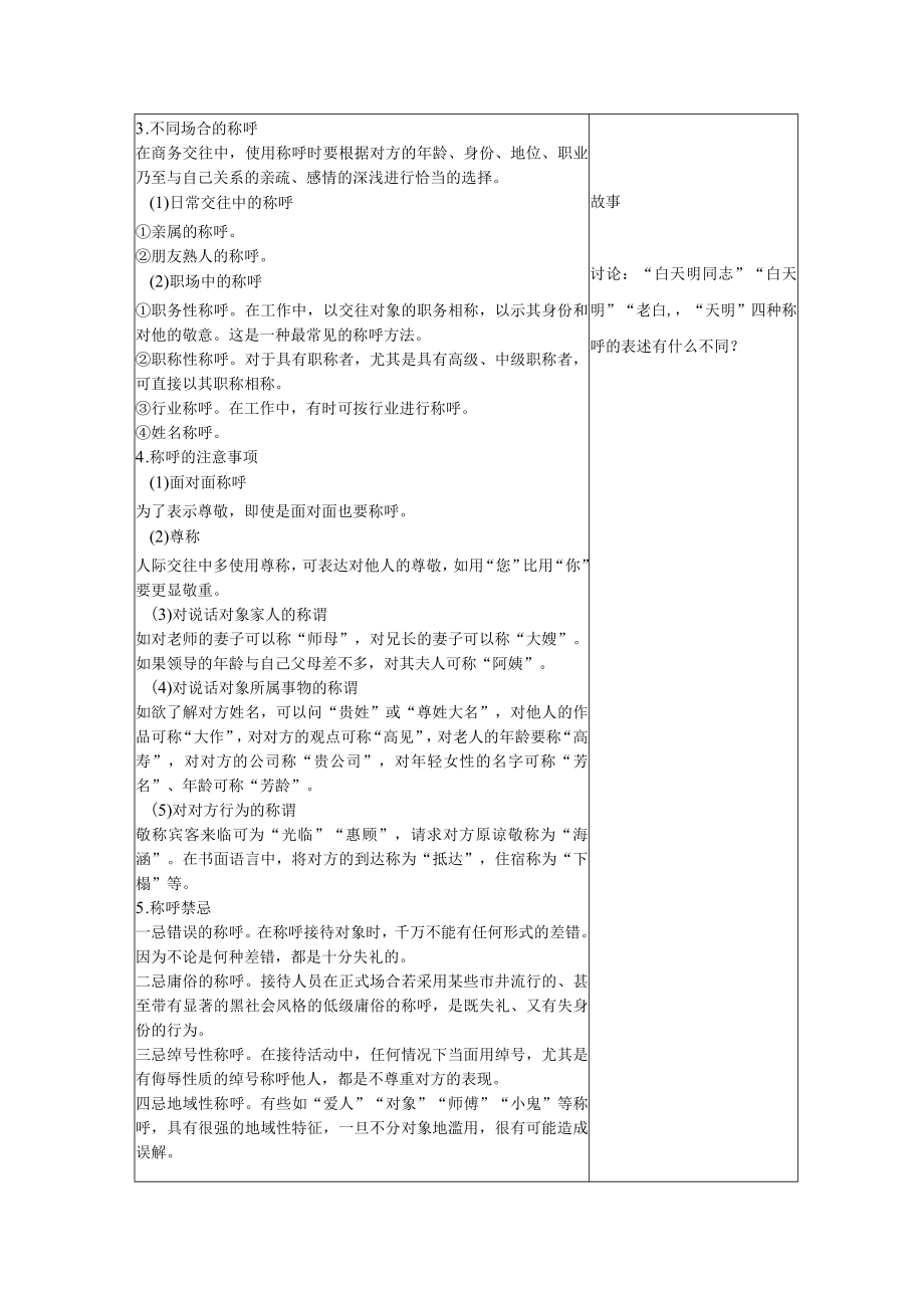 商务礼仪3-1见面礼仪 中职高职《商务礼仪》教学教案.docx_第2页