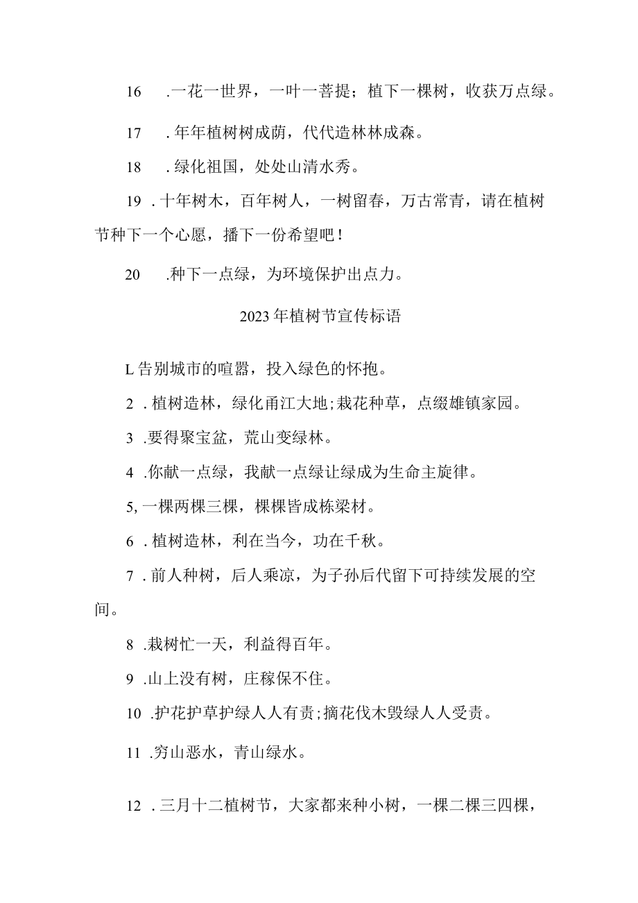 学校2023年植树节宣传标语 汇编（7份）.docx_第2页