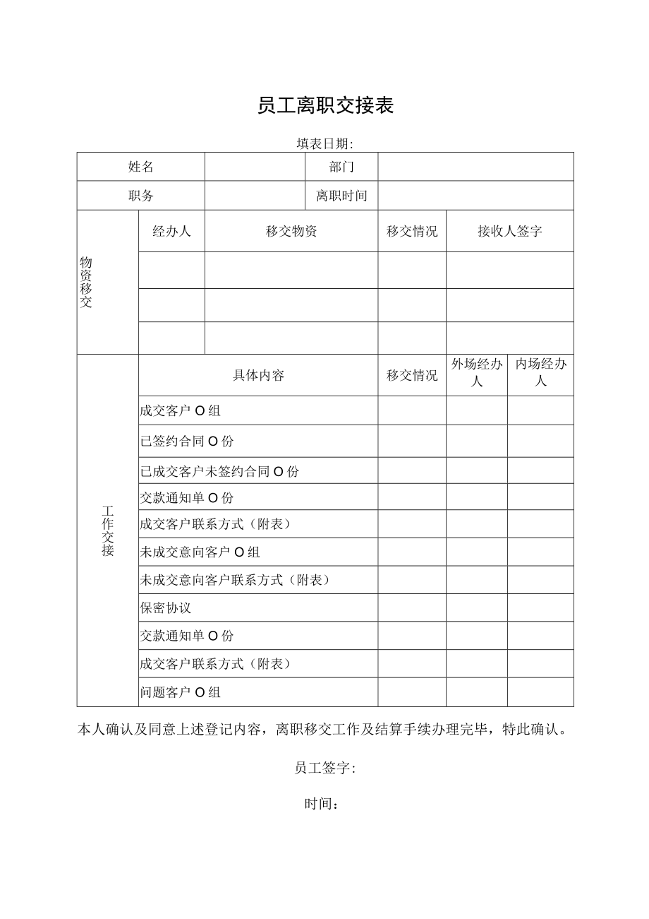 员工离职交接表.docx_第1页