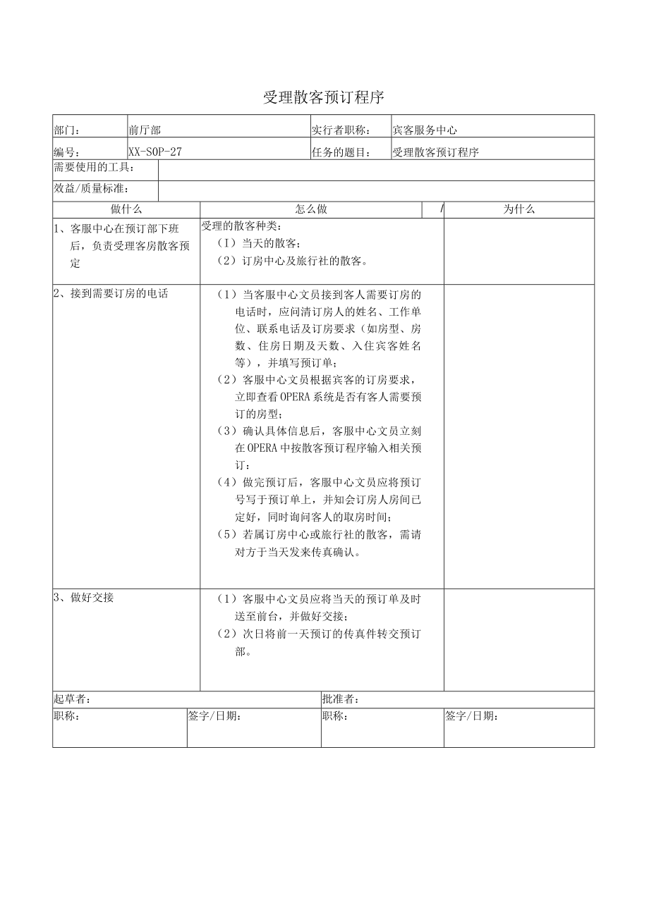 受理散客预订程序.docx_第1页