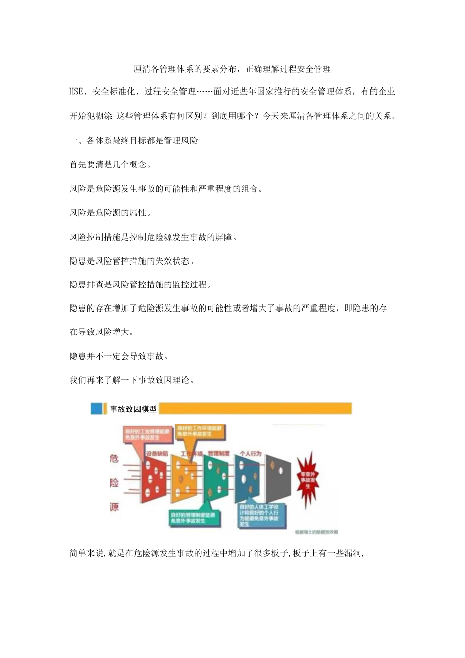 厘清各管理体系的要素分布正确理解过程安全管理.docx_第1页