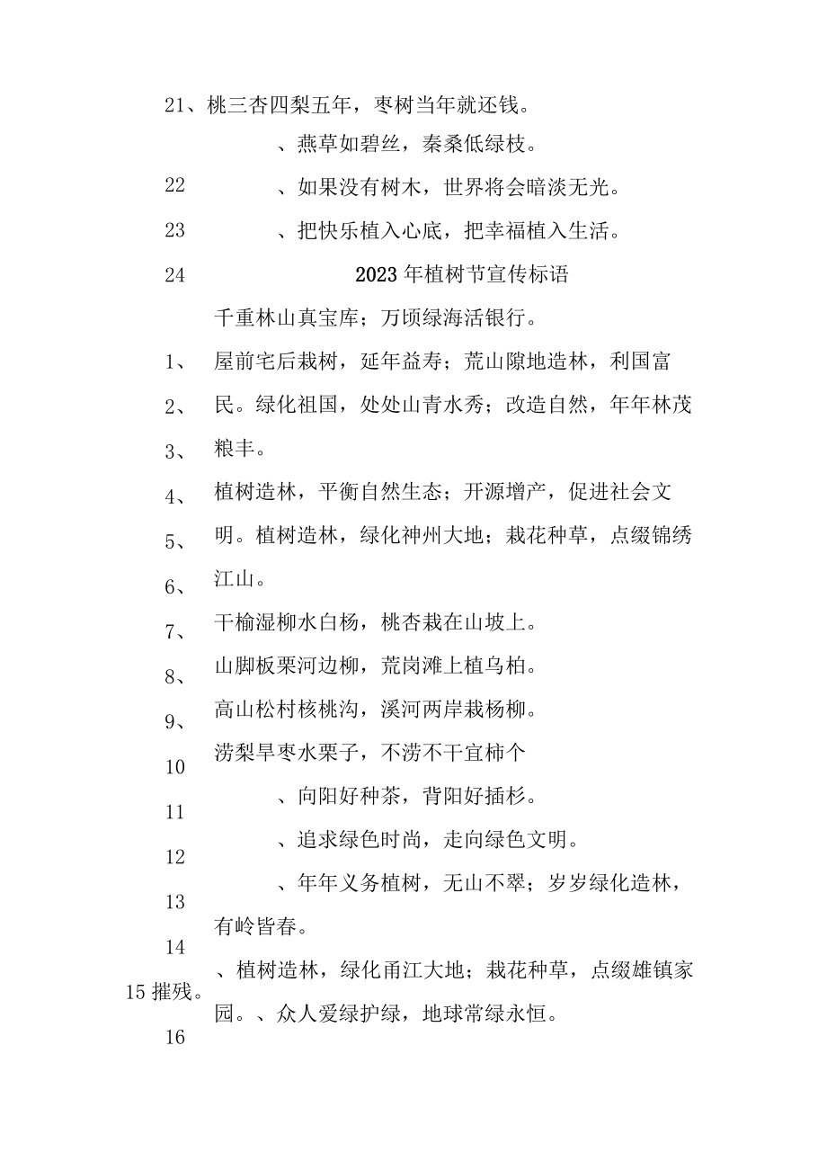 学校2023年植树节宣传标语（汇编8份）.docx_第3页