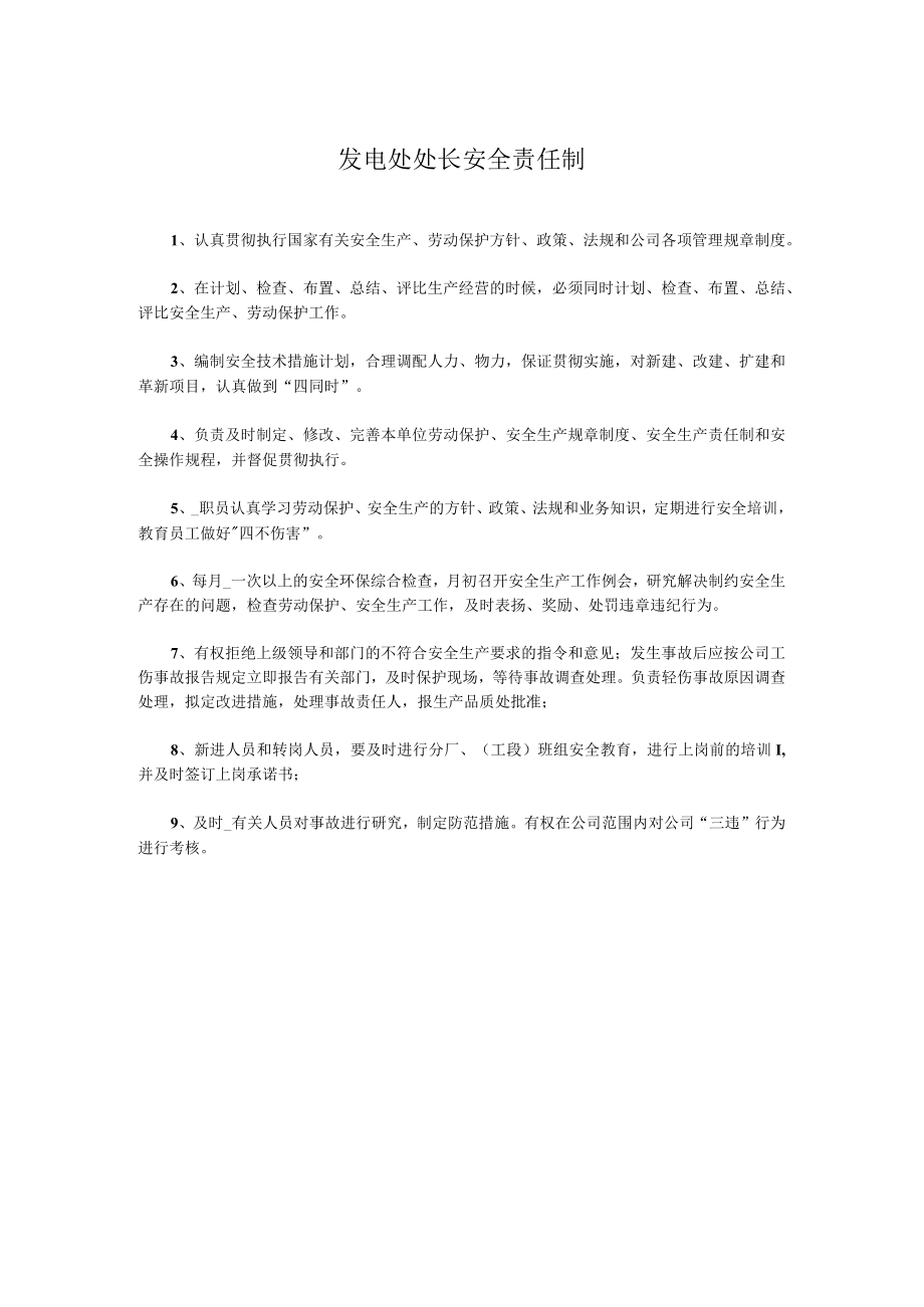 发电处处长安全责任制.docx_第1页