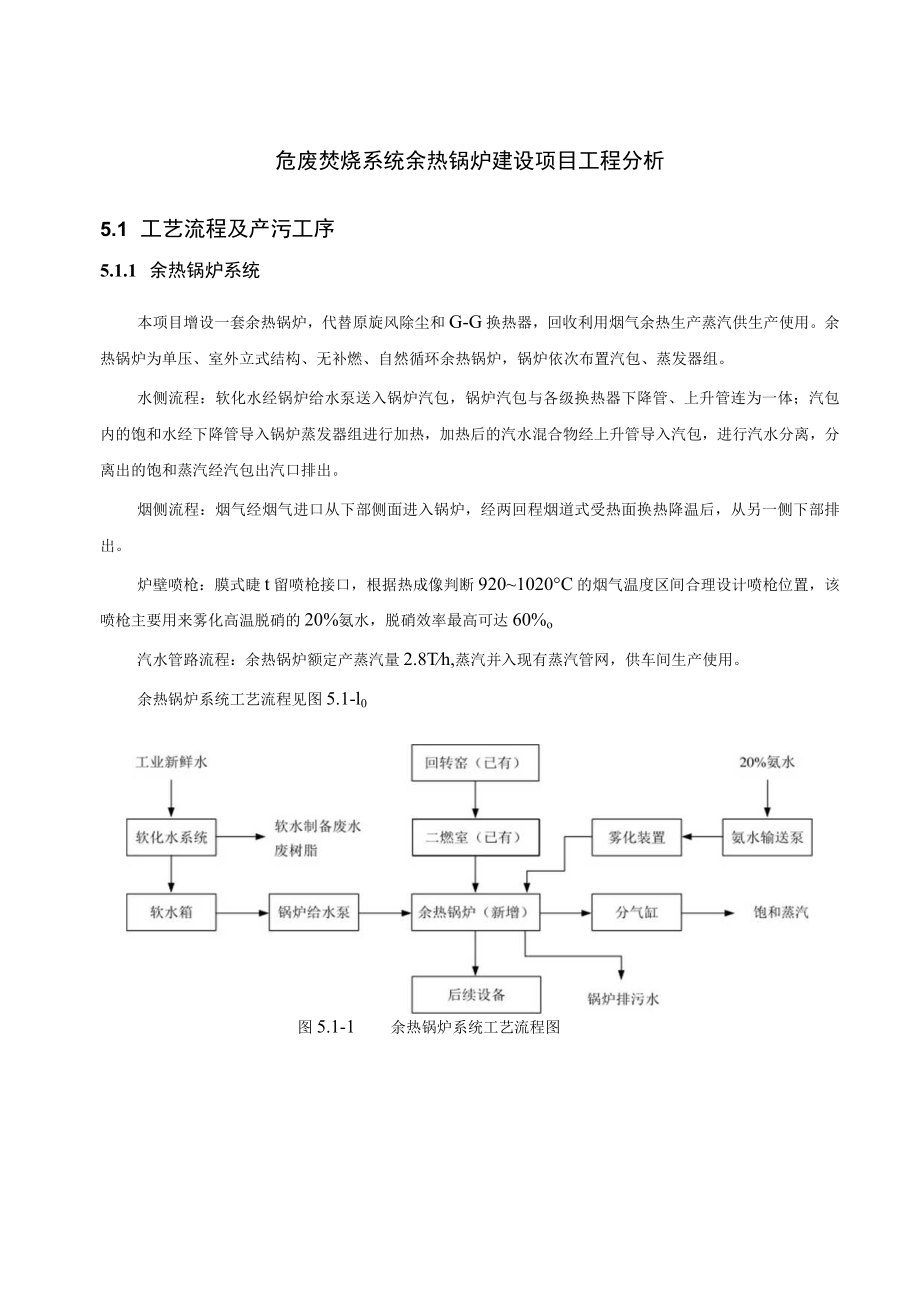 危废焚烧系统余热锅炉建设项目工程分析.docx_第1页