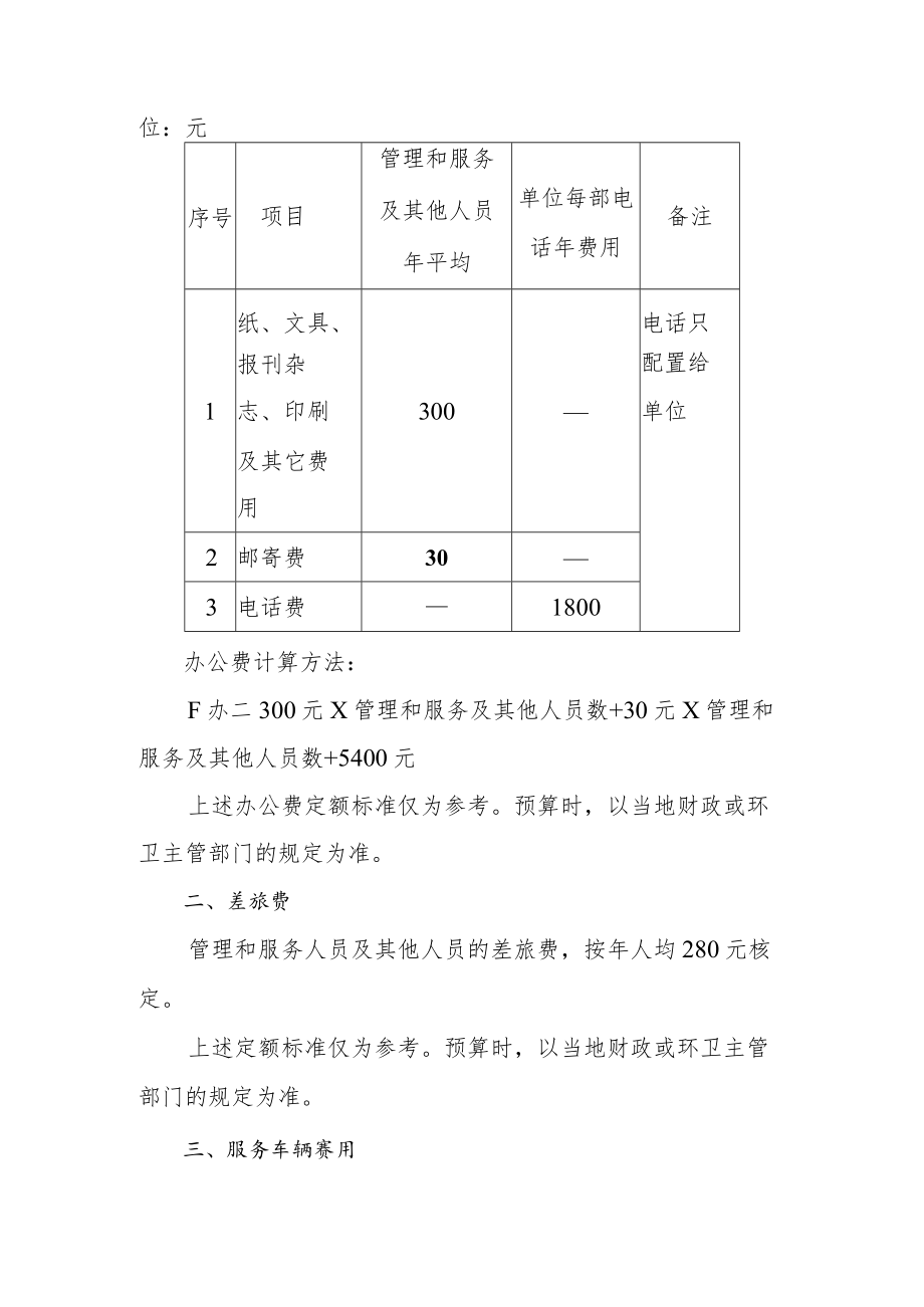 城市环境卫生非直接生产成本定额.docx_第2页