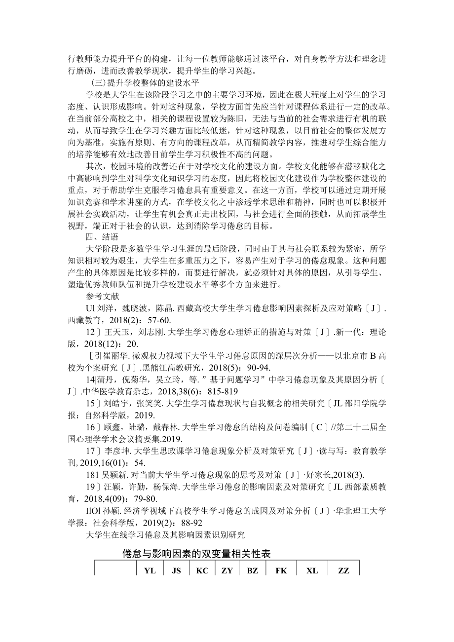 大学生学习倦怠原因分析及对策研究+大学生在线学习倦怠及其影响因素识别研究.docx_第3页