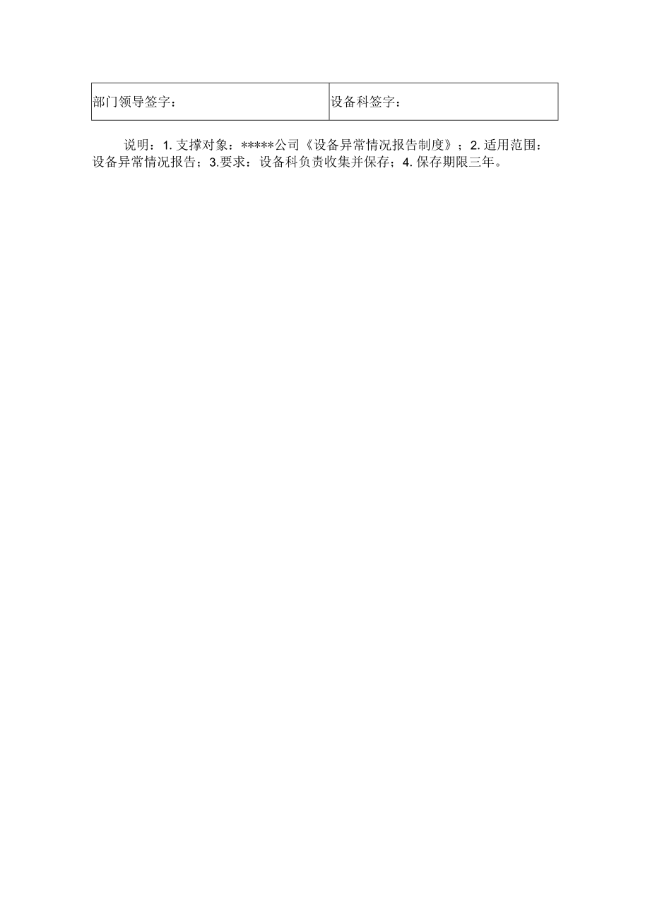 安全标准化之设备异常情况报告记录表.docx_第2页