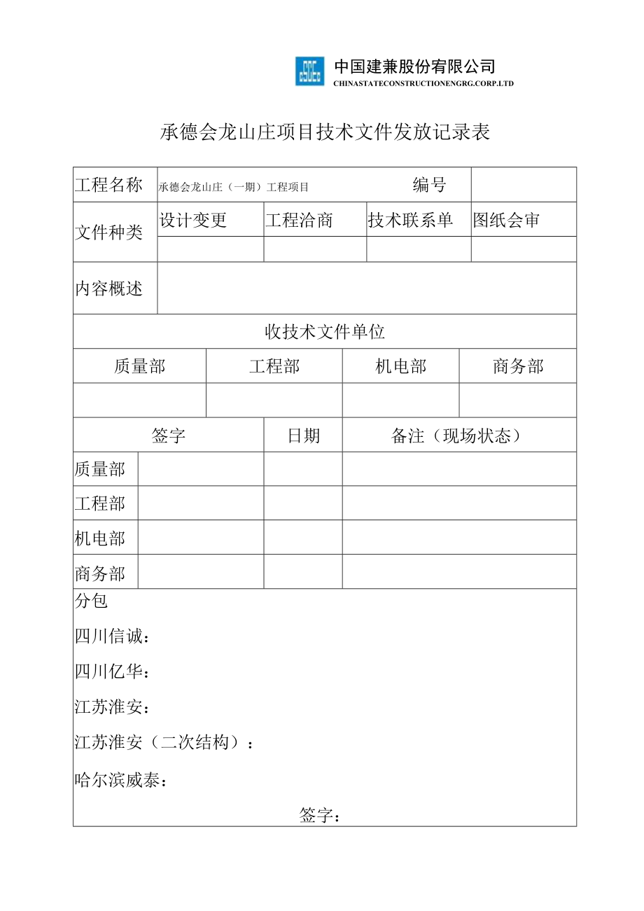 技术文件发放记录表.docx_第1页