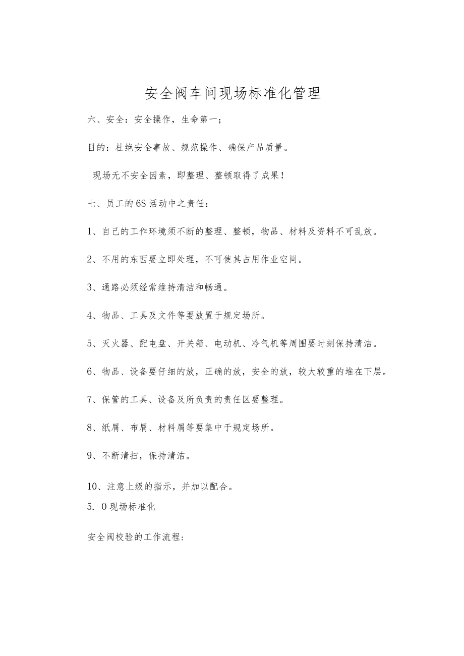 安全阀车间现场标准化管理.docx_第1页