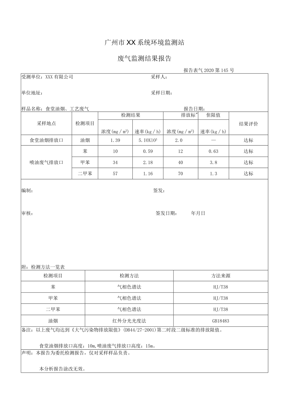 废气噪音环境监测结果报告.docx_第2页